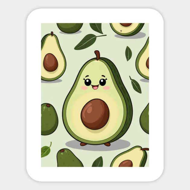 Happy Little Avocado Sticker by Perspektiva